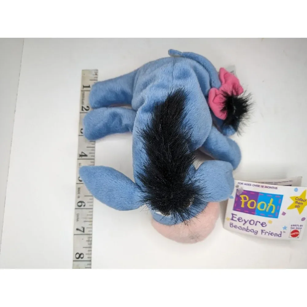Vintage NWT Mattel Pooh Eeyore Beanbag Friend With Removable‎ Tail